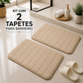 Kit Premium de Tapetes Antiderrapantes para Banheiro – 2 Peças