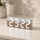 Relógio de Mesa Digital Decorativo LED Espelhado