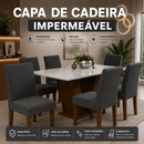 Kit Capas de Cadeira Impermeáveis - 6 Peças