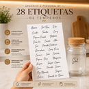 Kit 10 Potes para Tempero + Brinde 28 Etiquetas