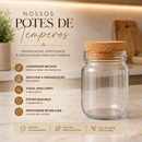 Kit 10 Potes para Tempero + Brinde 28 Etiquetas