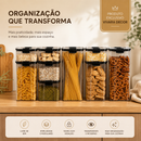 Kit 9 Potes de Acrílico Herméticos com Tampa