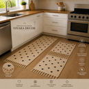 Kit Tapetes Gourmet Luxo para Cozinha – 3 Peças