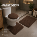 Jogo de Tapete para Banheiro Antiderrapante - 3 Peças