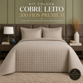 Kit Colcha Cobre Leito 300 Fios Premium (1 Colcha + 2 Capas de Travesseiros)