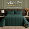 Kit Colcha Cobre Leito 300 Fios Premium (1 Colcha + 2 Capas de Travesseiros)