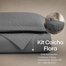 Kit Colcha Cobre Leito Flora Premium