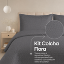 Kit Colcha Cobre Leito Flora Premium