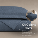 Kit Colcha Cobre Leito Flora Premium