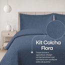 Kit Colcha Cobre Leito Flora Premium