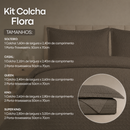 Kit Colcha Cobre Leito Flora Premium