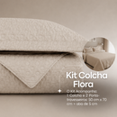 Kit Colcha Cobre Leito Flora Premium