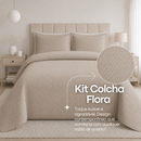 Kit Colcha Cobre Leito Flora Premium