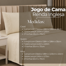 Jogo De Lençol 4 Peças com Renda Inglesa Premium