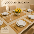 Jogo de Mesa Americano Maison Luxo – 7 Peças