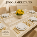 Jogo de Mesa Americano Maison Luxo – 7 Peças