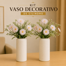 Kit Vaso Decorativo Cilindro de Luxo - 2 Peças