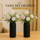 Kit Vaso Decorativo Cilindro de Luxo - 2 Peças