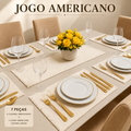 Jogo de Mesa Americano Maison Luxo – 7 Peças