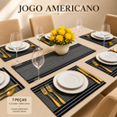 Jogo de Mesa Americano Maison Luxo – 7 Peças