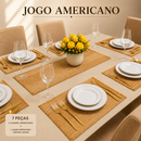 Jogo de Mesa Americano Maison Luxo – 7 Peças